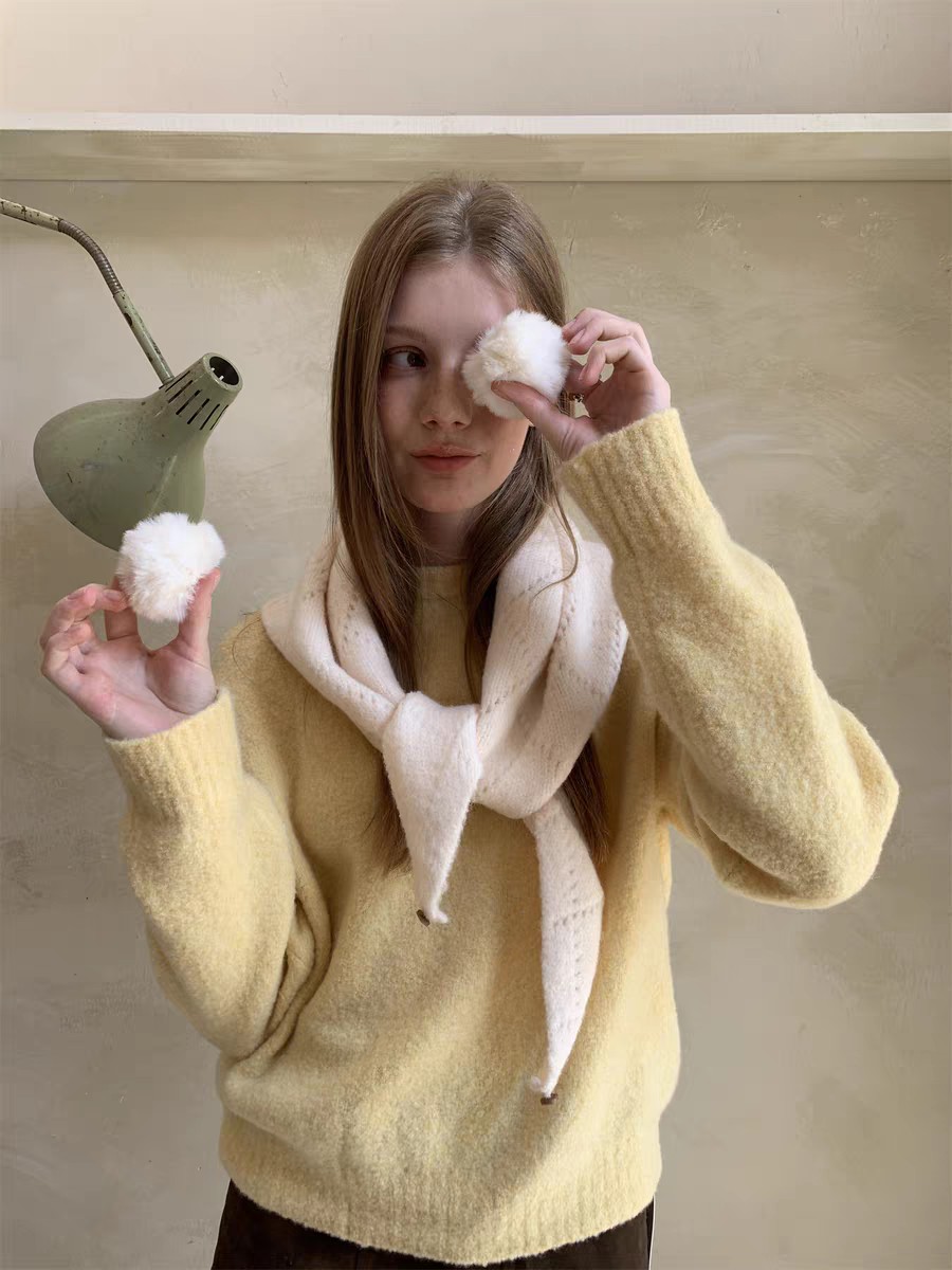 New cross-border wholesale e-commerce live streaming, available button hanging balls, triangular towels, pom-poms, detachable, supply chain pic 2