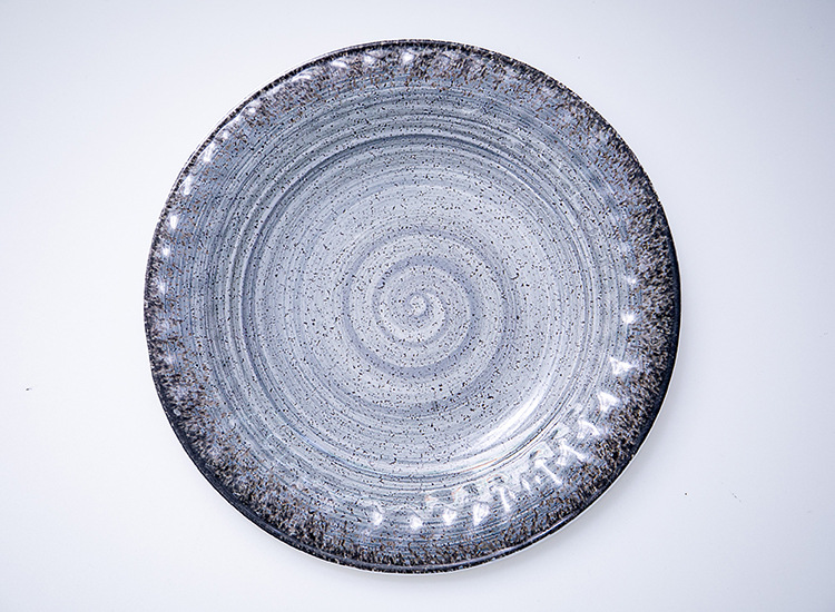 跨境密胺盘子餐厅蓝色菜盘蛋形盘深盘塑料西餐餐盘商用批发详情6