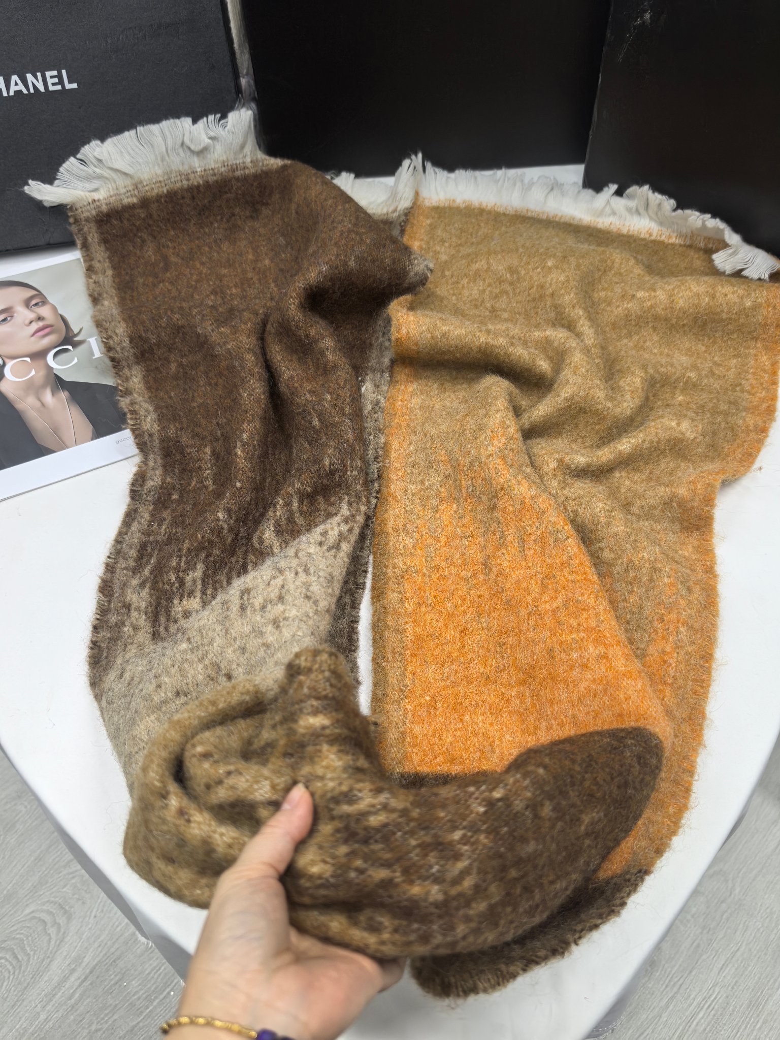 New cross-border wholesale scarf e-commerce live-streaming supplier supplies wool magic ring gradient meteor shower pic 7
