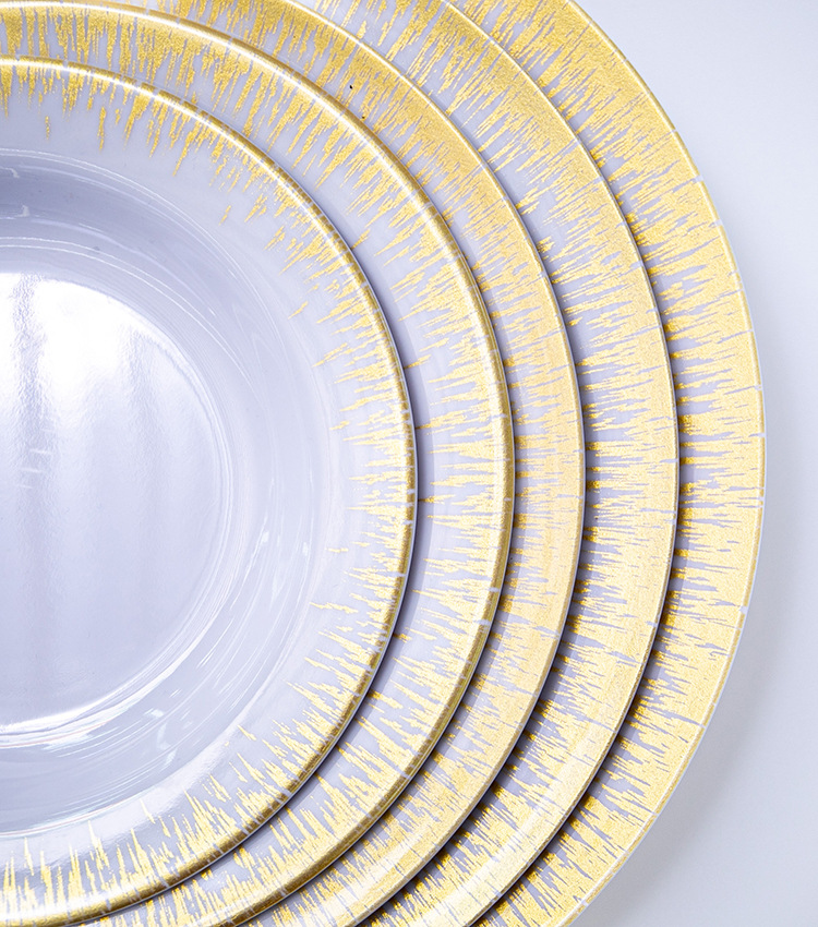Nordic-style platinum series tableware, marble-patterned shallow plates, melamine small bowls and plates, deep plates, pasta plates, cross-border exclusive pic 3