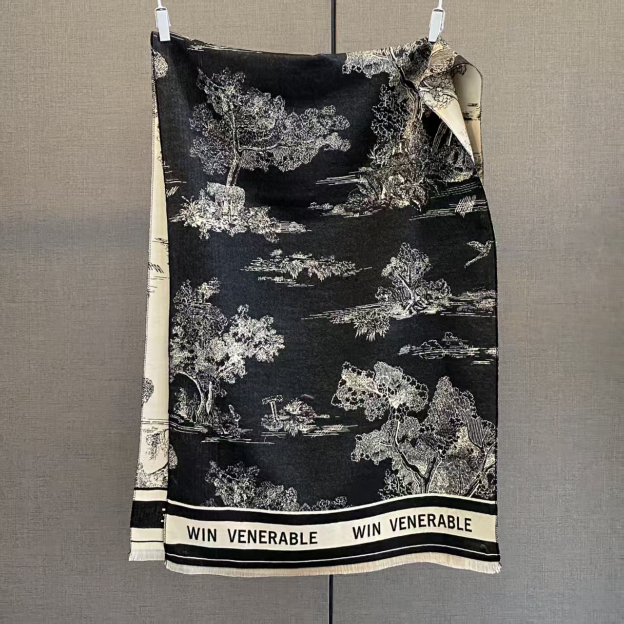 New cross-border wholesale scarves, e-commerce live streaming, high-speed jacquard series ink-wash painting supply chain supply pic 1