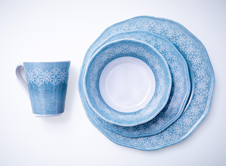 跨境外贸8 9 10寸密胺盘水果盘家用客厅茶几果盘糖果干果盘水果详情2