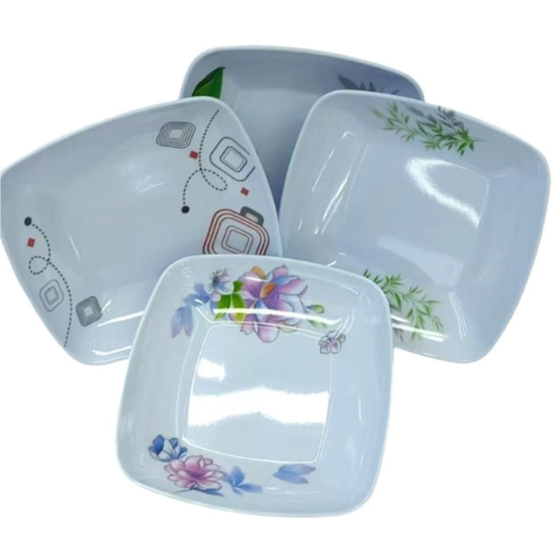 密胺盘塑料盘子水果点心零食分隔餐盘聚会派对6格圆形分装托盘详情2