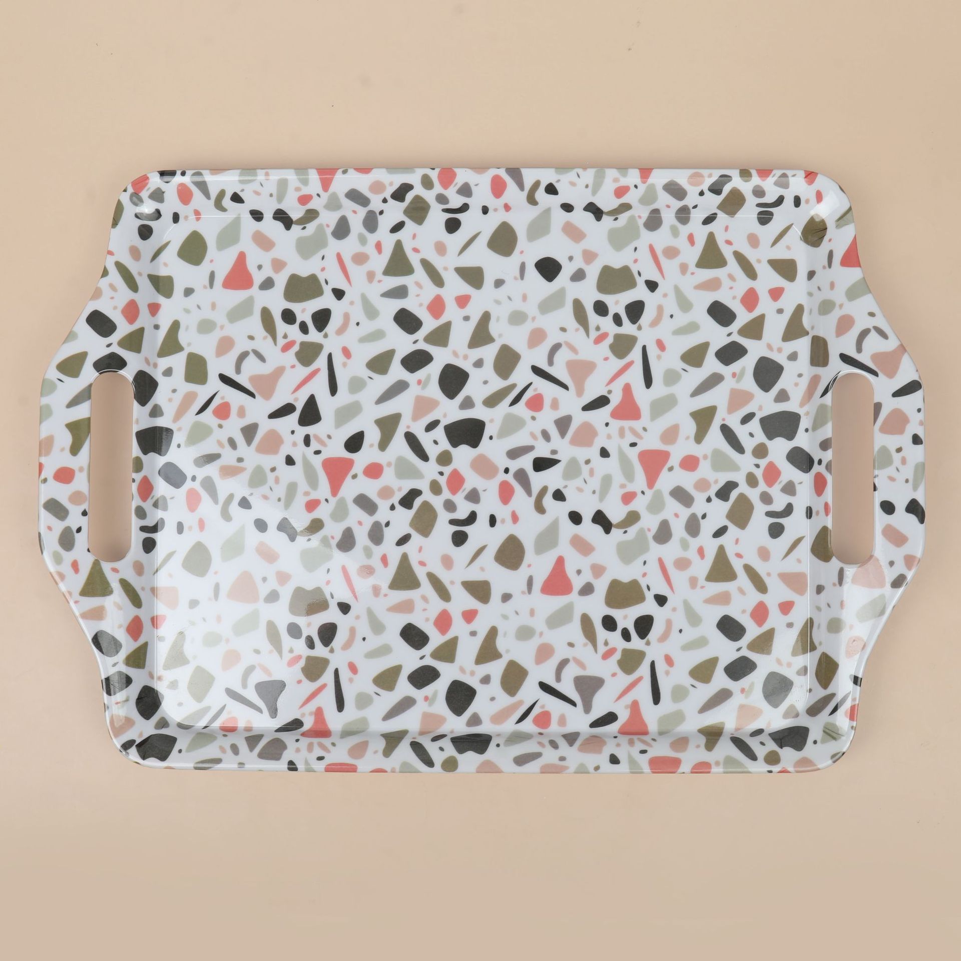 Export direct supply melamine trays, plates, simple and colorful snack plates, ins towels, jewelry plates, Nordic style pic 2