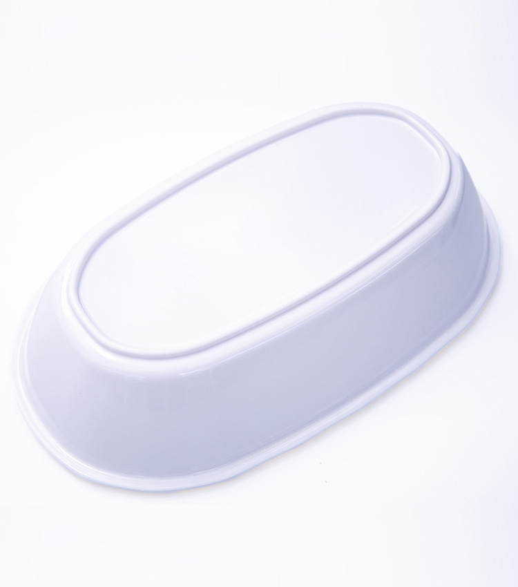 Cross-border melamine tableware, porcelain imitation plates, Western plates, snacks, sushi A5, white printed plates pic 5