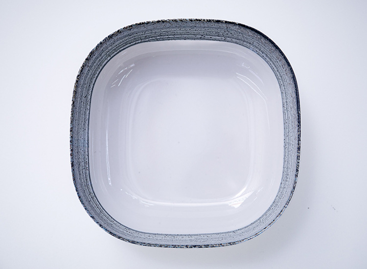 Cross-border wholesale A5 tableware, hot pot plates, creative dish plates, retro barbecue square imitation porcelain barbecue tableware sets pic 4