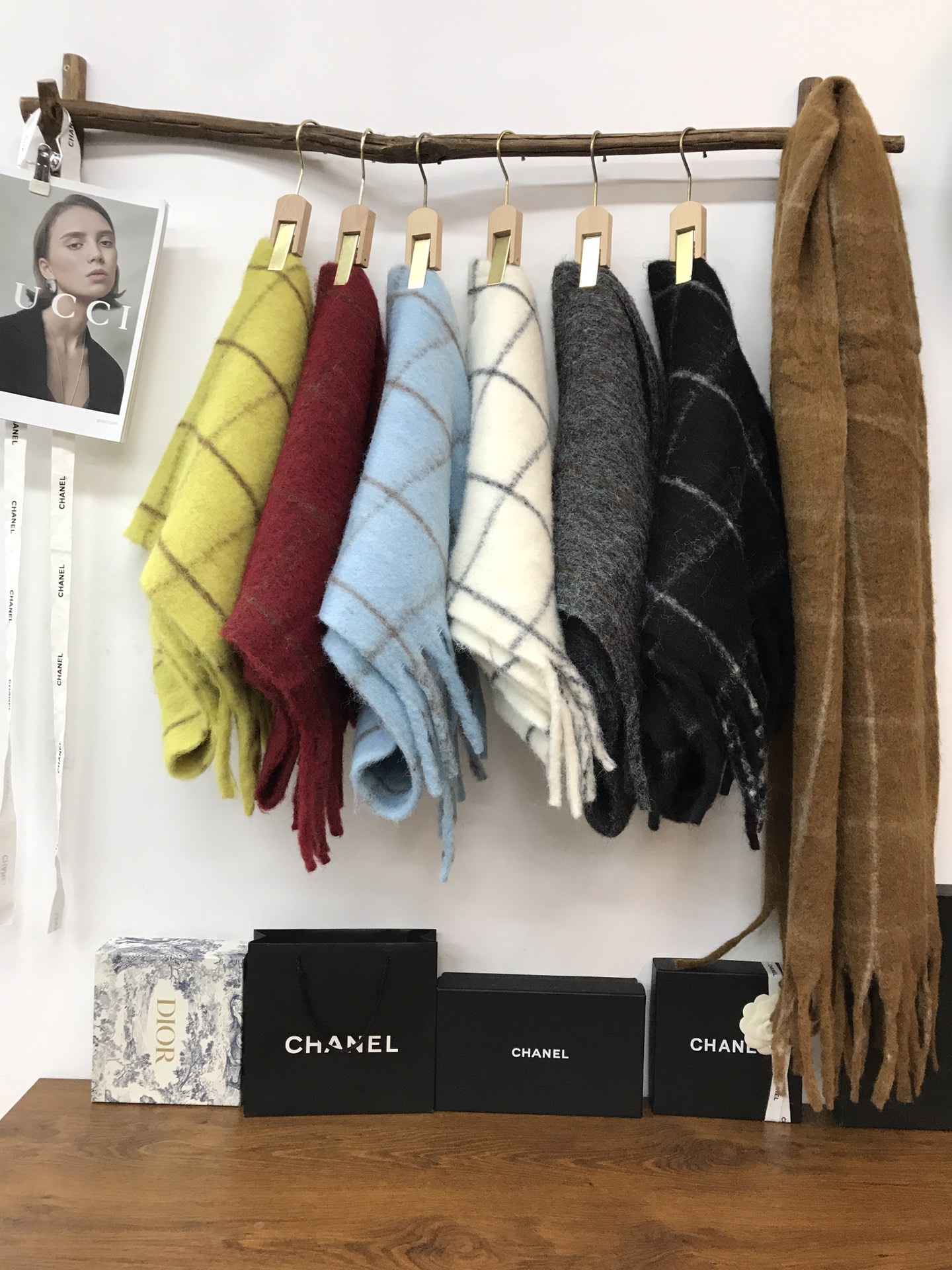 Spot cross-border wholesale e-commerce live-streaming supply chain with interlaced wool grids pic 4