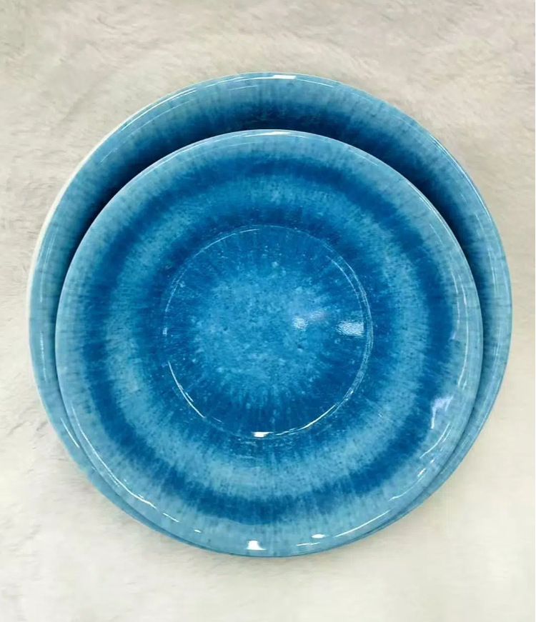 新款30%melamine bowl外贸出口非洲南美8 9寸内花型纹印花密胺碗详情2