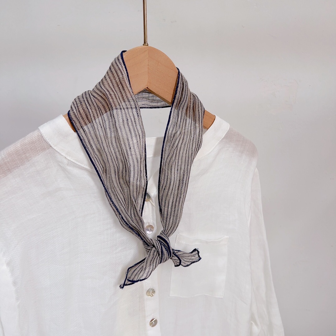 Cross-border scarf wholesale, e-commerce live streaming, supply chain, linen small scarves, thin scarves pic 6