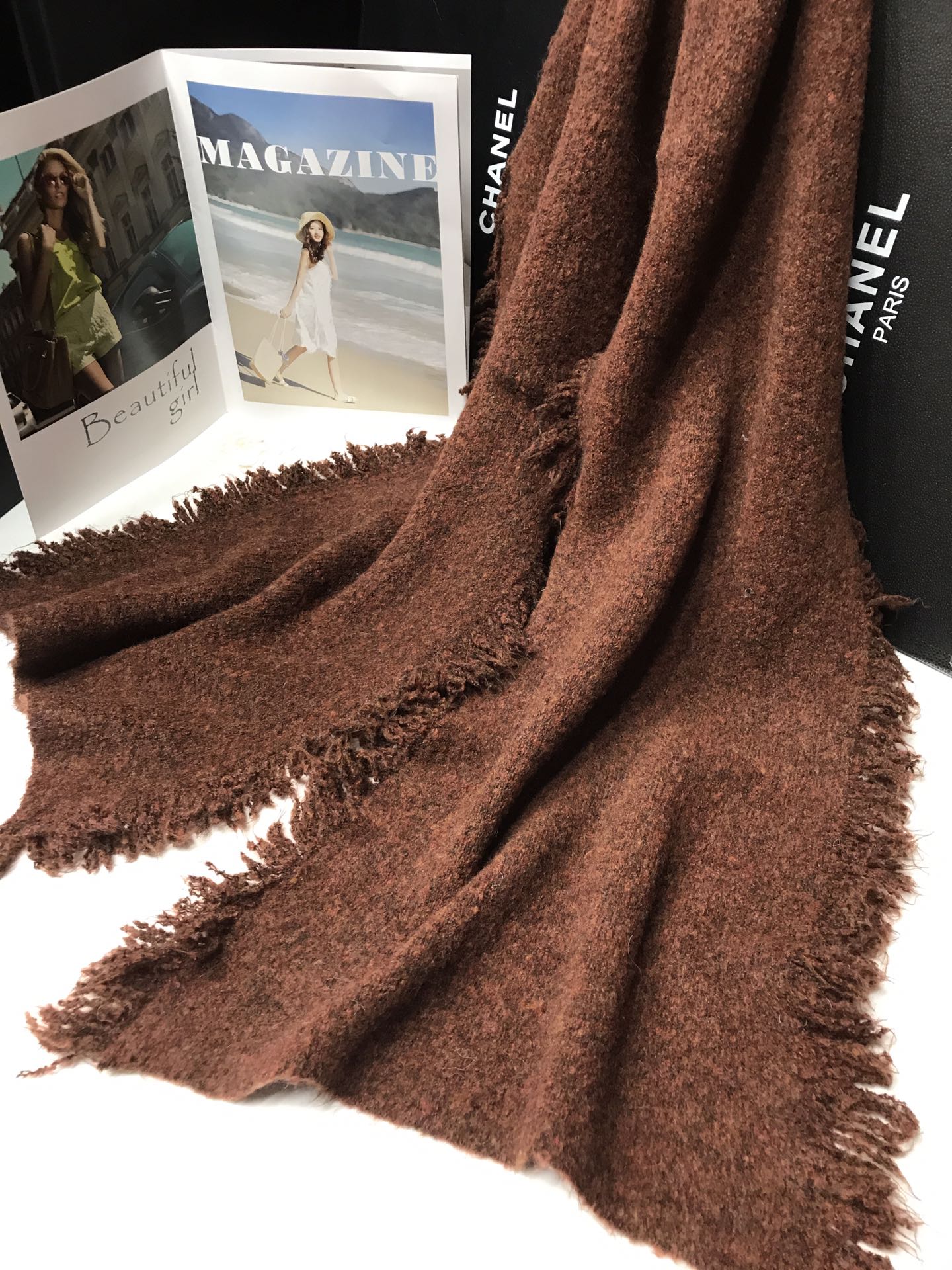New cross-border scarf wholesale in stock, e-commerce live streaming, dynamic tassel long scarf supply chain supply pic 7