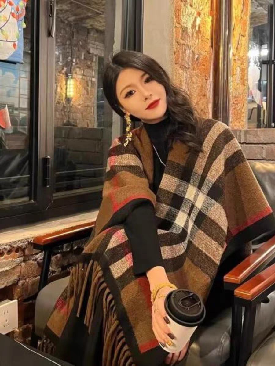 Cross-border scarf wholesale e-commerce live streaming supply chain, Bagged split shawls pic 1