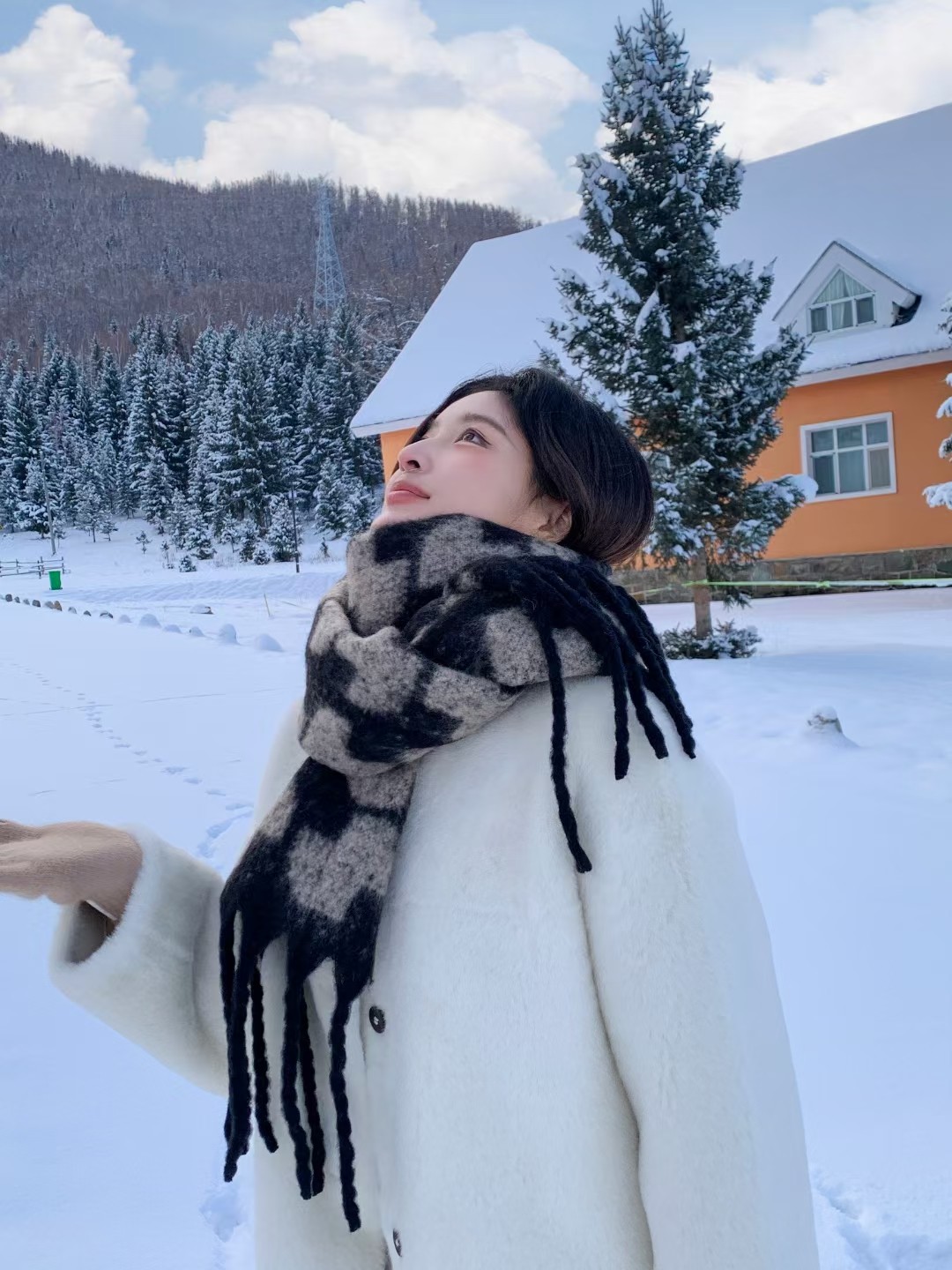 Cross-border scarf wholesale e-commerce live-streaming supply chain for new wool bows pic 3