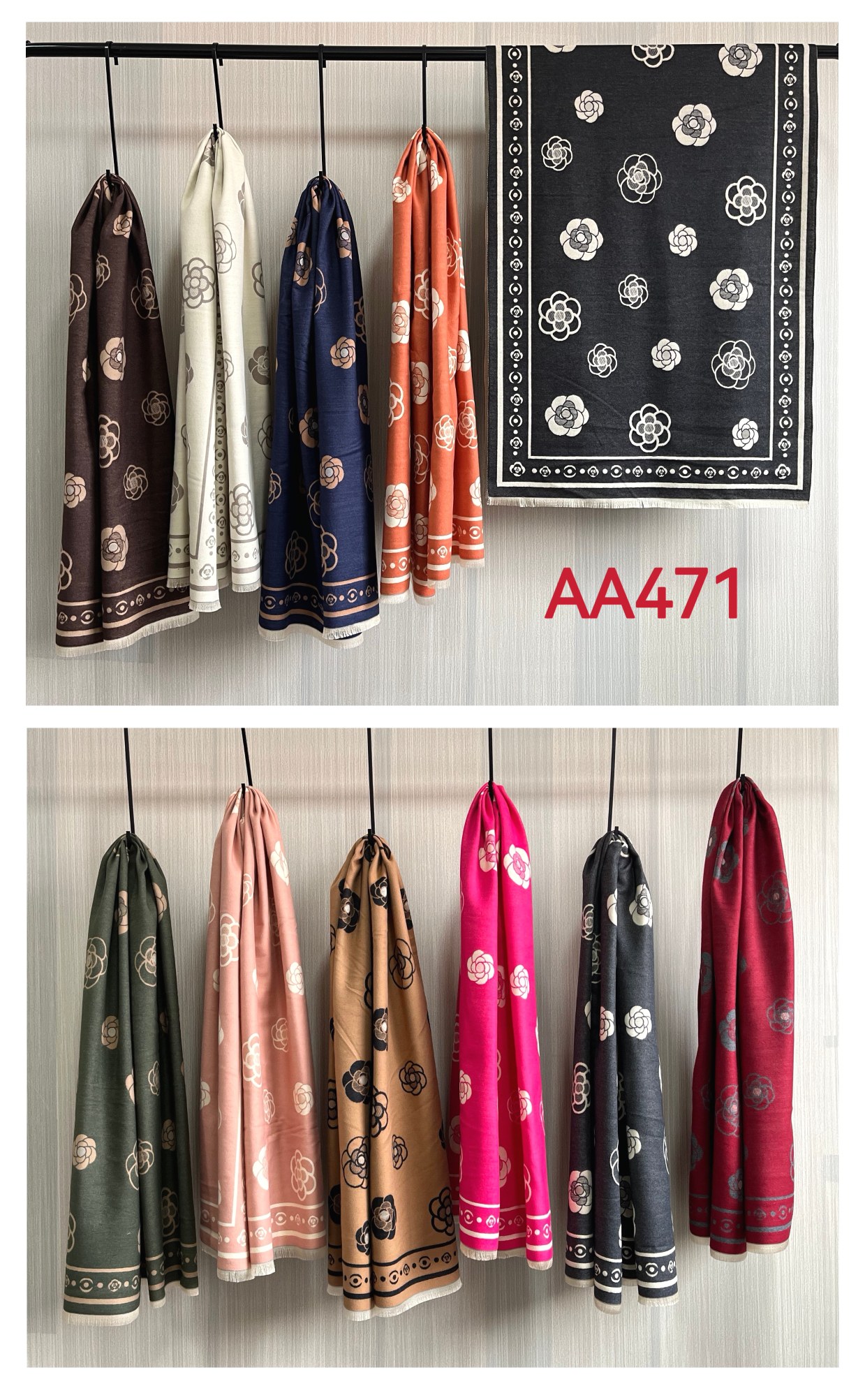 Export scarf wholesale e-commerce live-streaming supply chain high-speed camellia supply pic 8