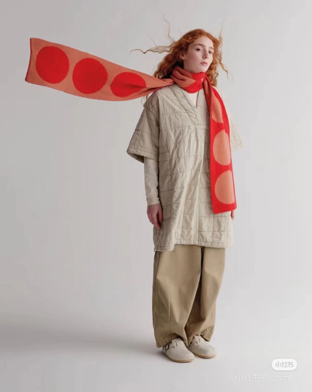 Wholesale of export scarves, e-commerce live streaming, new in stock, wool blend, large polka dot supply chain pic 1