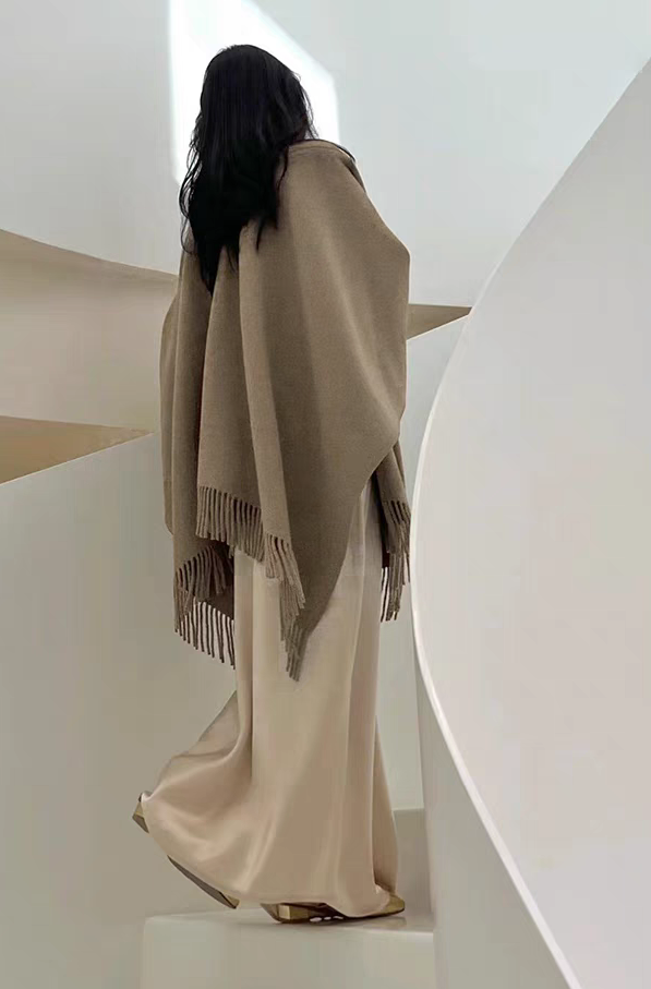 Cross-border scarf wholesale e-commerce live-streaming supply chain supply of solid-color imitation cashmere split shawls pic 3