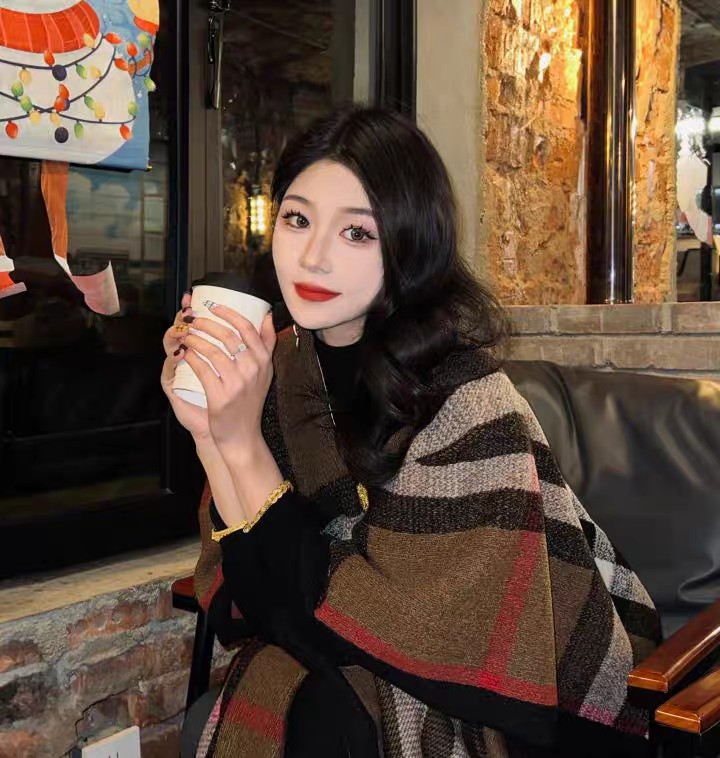 Cross-border scarf wholesale e-commerce live streaming supply chain, Bagged split shawls pic 4
