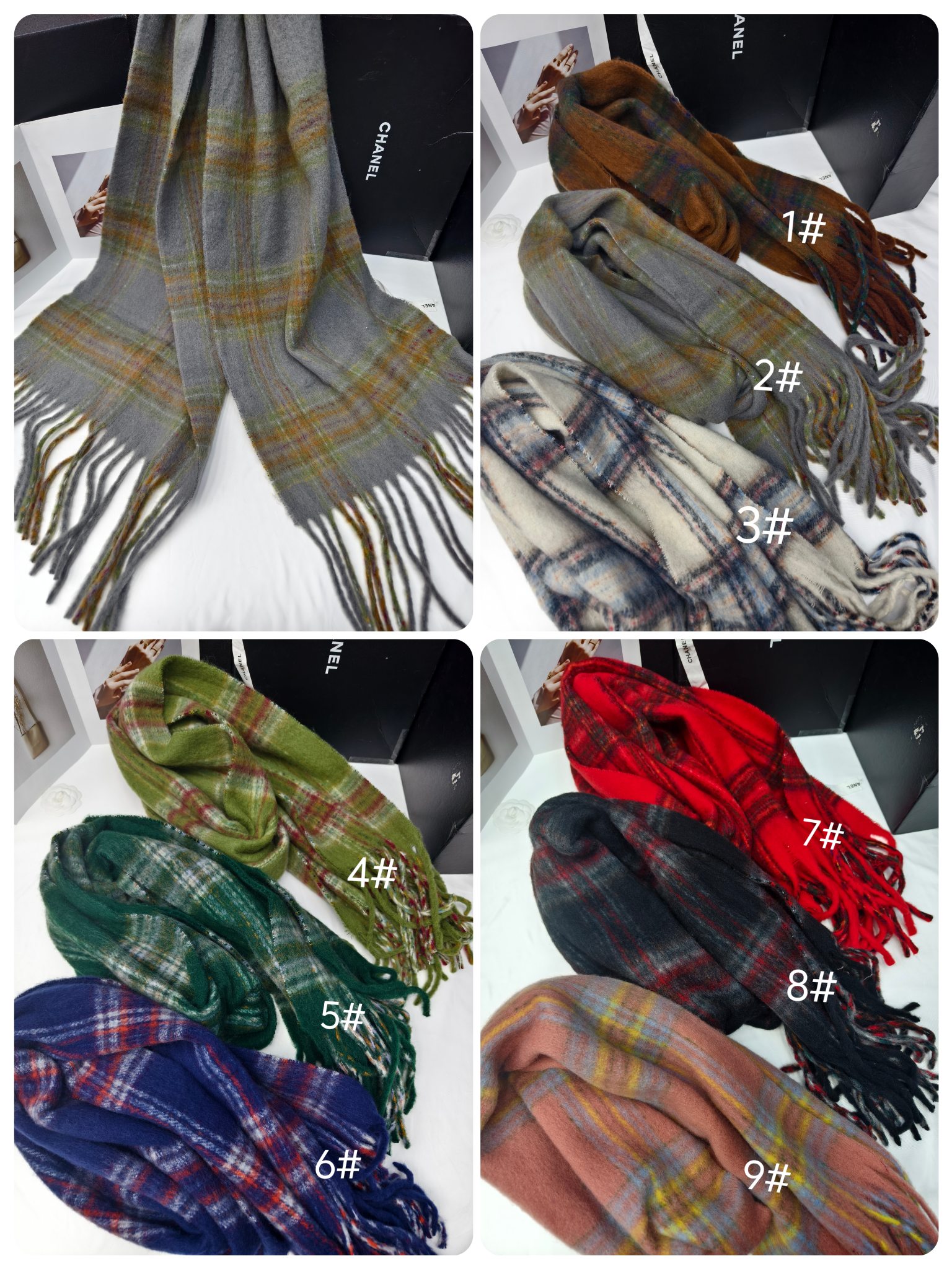 Cross-border wholesale of scarves, e-commerce live streaming, supply chain, new order style, classic British check pic 5