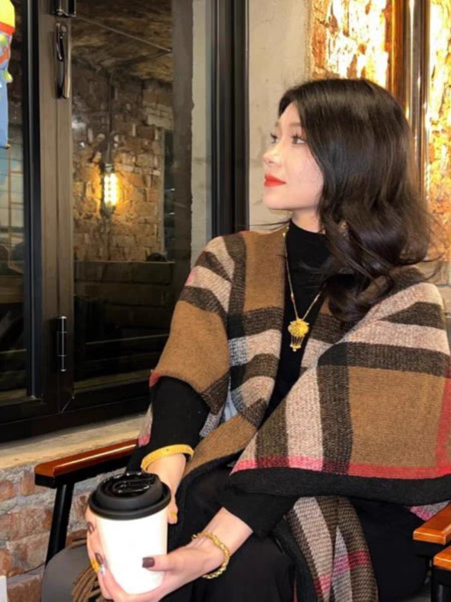 Cross-border scarf wholesale e-commerce live streaming supply chain, Bagged split shawls pic 2