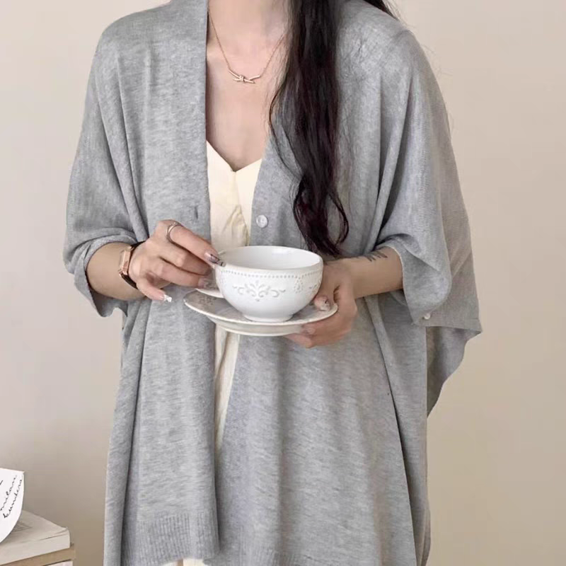 New cross-border wholesale e-commerce live-streaming supply: Air-conditioned room warm wool blended shawl, button split shawl pic 2