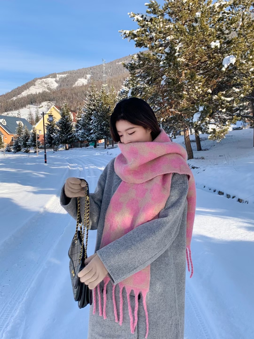 Cross-border scarf wholesale e-commerce live-streaming supply chain for new wool bows pic 6