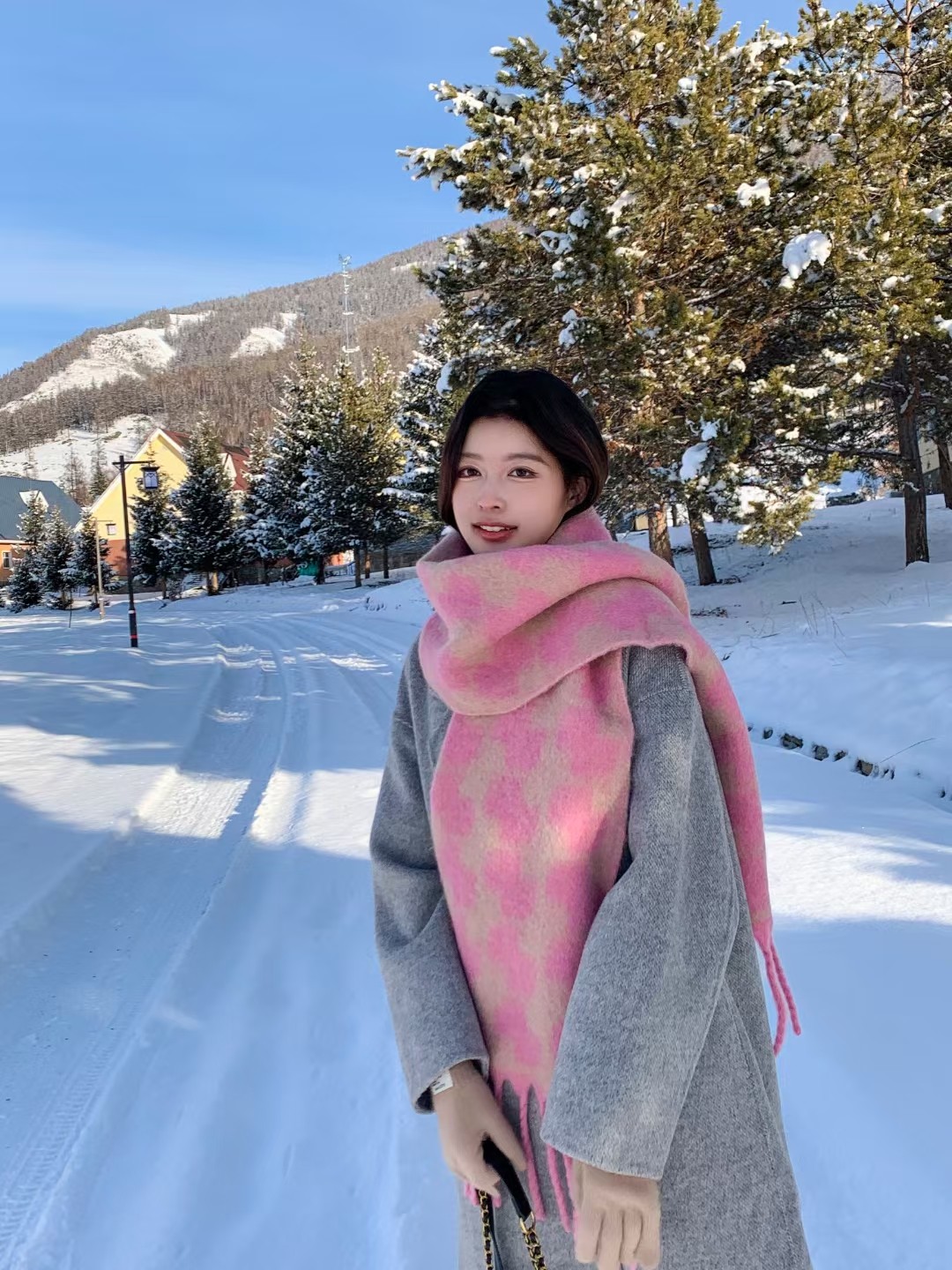 Cross-border scarf wholesale e-commerce live-streaming supply chain for new wool bows pic 7