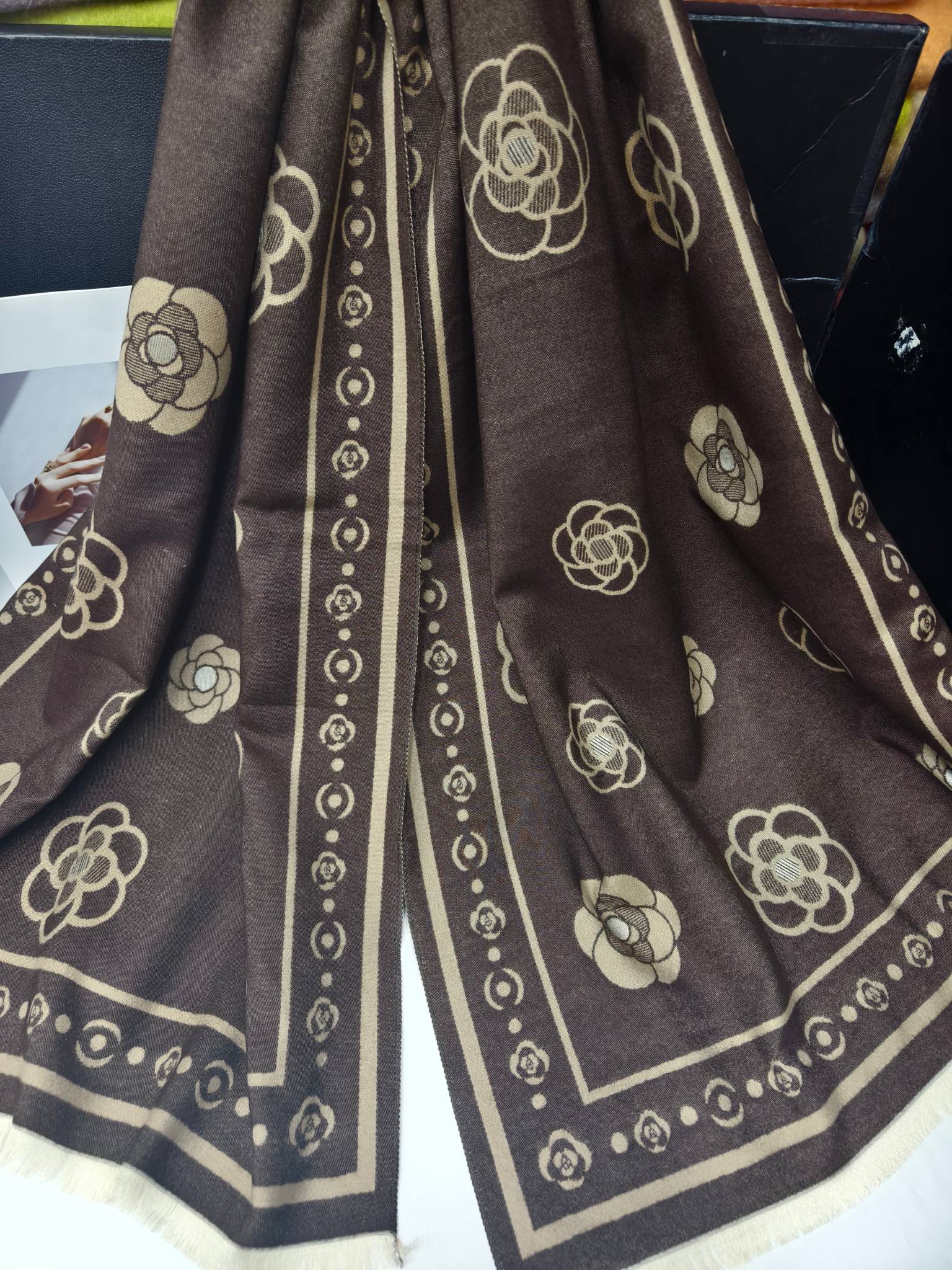Export scarf wholesale e-commerce live-streaming supply chain high-speed camellia supply pic 10