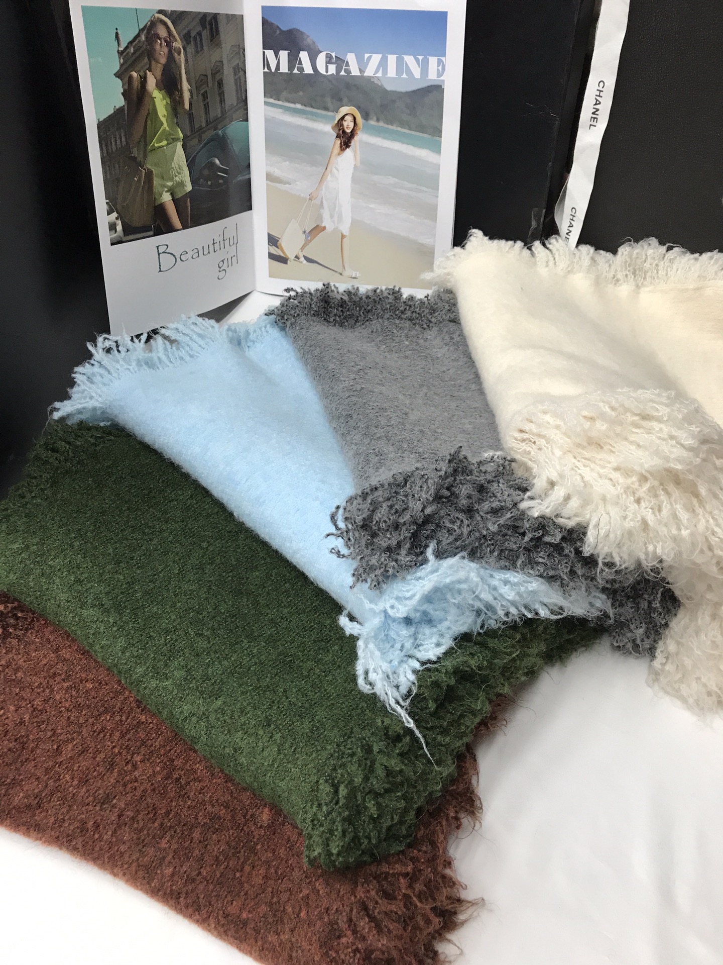 New cross-border scarf wholesale in stock, e-commerce live streaming, dynamic tassel long scarf supply chain supply pic 9