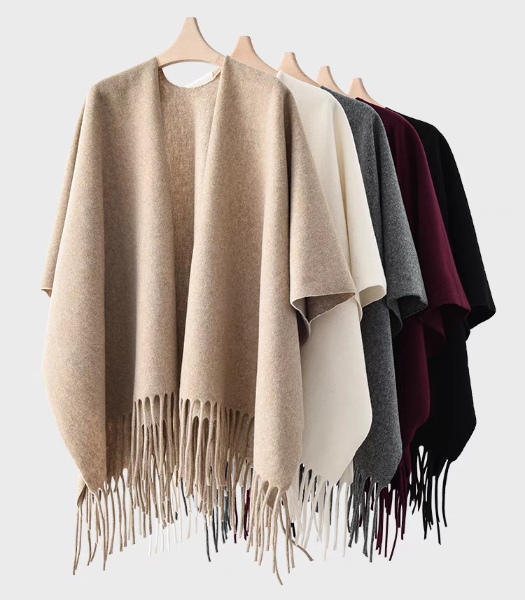 Cross-border scarf wholesale e-commerce live-streaming supply chain supply of solid-color imitation cashmere split shawls pic 7
