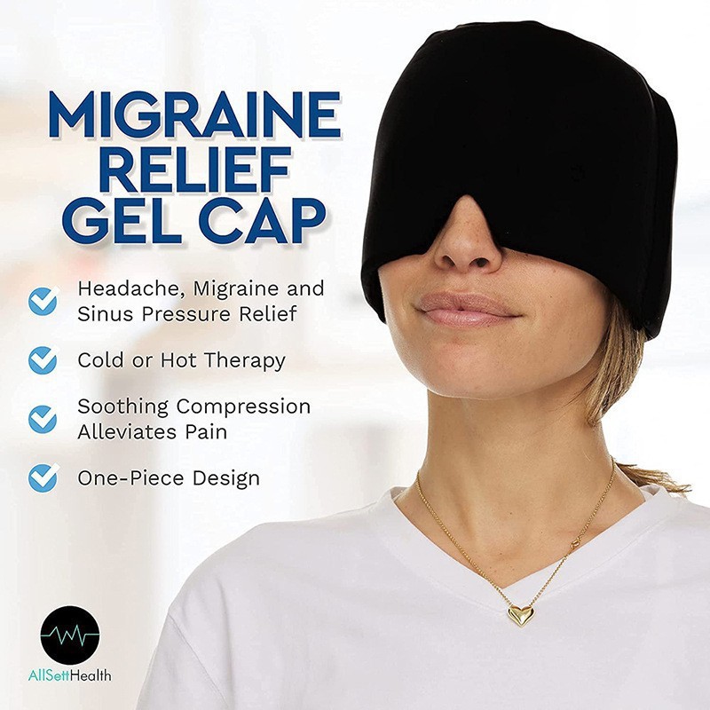 Migraine Relief Hat冰敷头套 冷热敷冰袋 凝胶眼罩 缓解偏头疼帽详情7