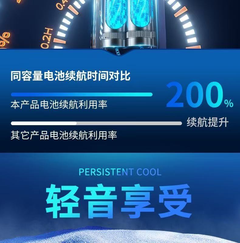 手持小风扇usb充电数显户外随身学生上课宿舍轻音办公迷你电风扇详情23