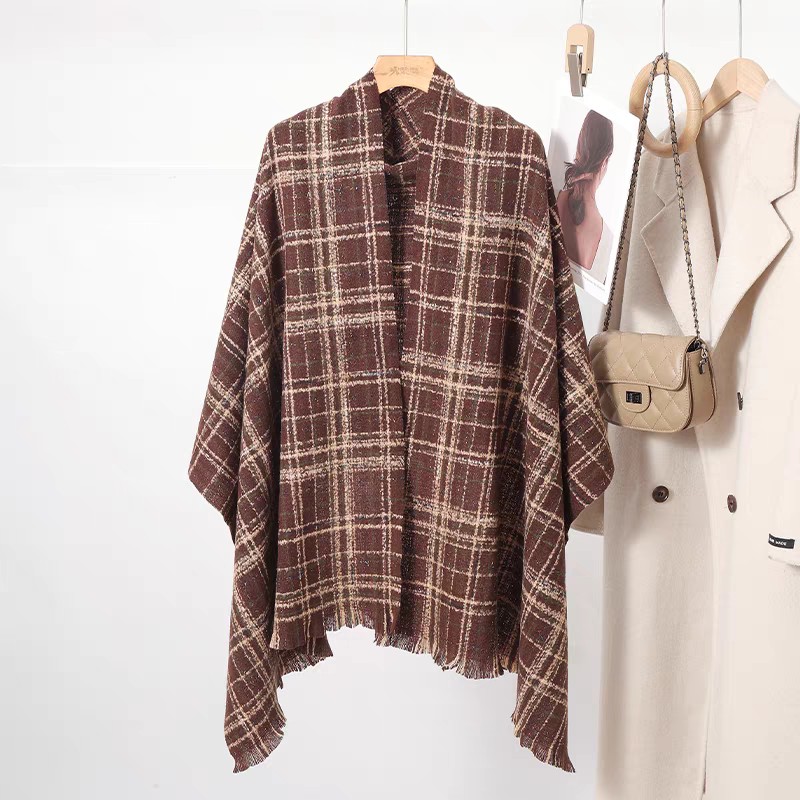 Cross-border scarf wholesale e-commerce live streaming supply chain, Xiaoxiangfeng bright silk fine checkered pic 11