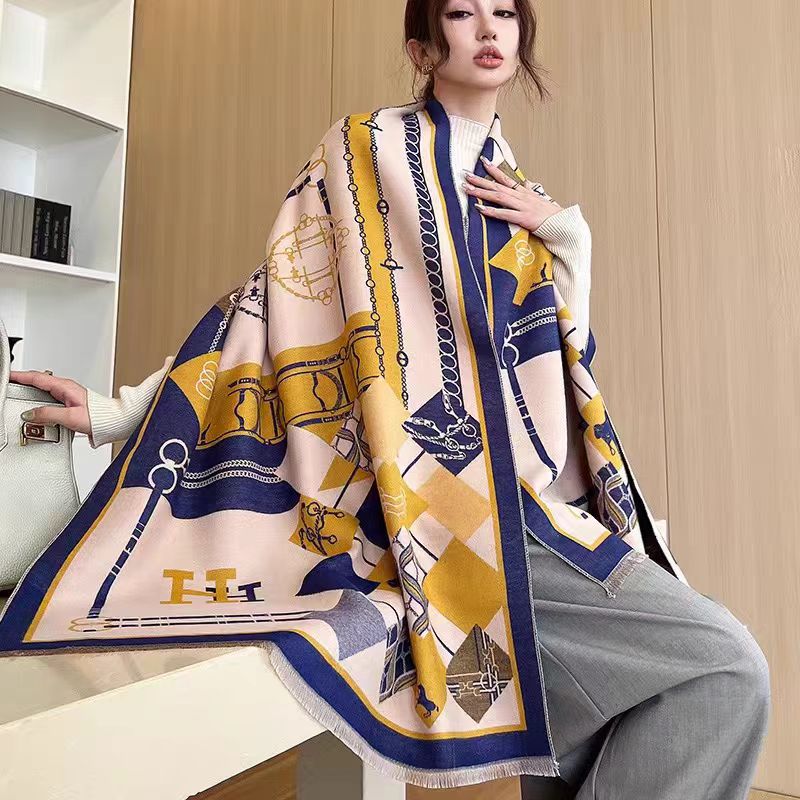 Cross-border scarf wholesale e-commerce live streaming supply chain, online high-quality high-speed jacquard series diamond-shaped chain pic 3