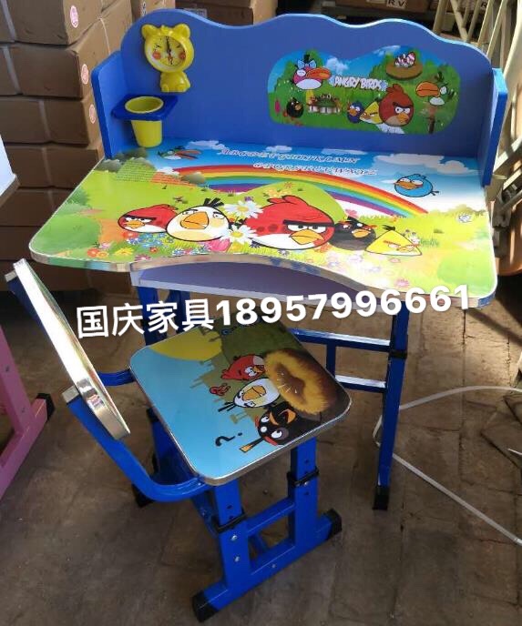 国庆家具厂家直销卡通学生学习桌写字桌升降桌外贸桌椅课桌椅详情3