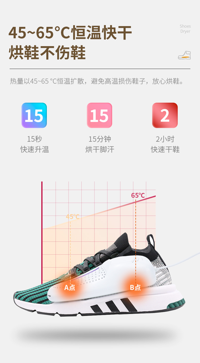 烘鞋器干鞋机除臭杀菌家用成人小家电学生宿舍定时速干暖鞋烘干机详情9