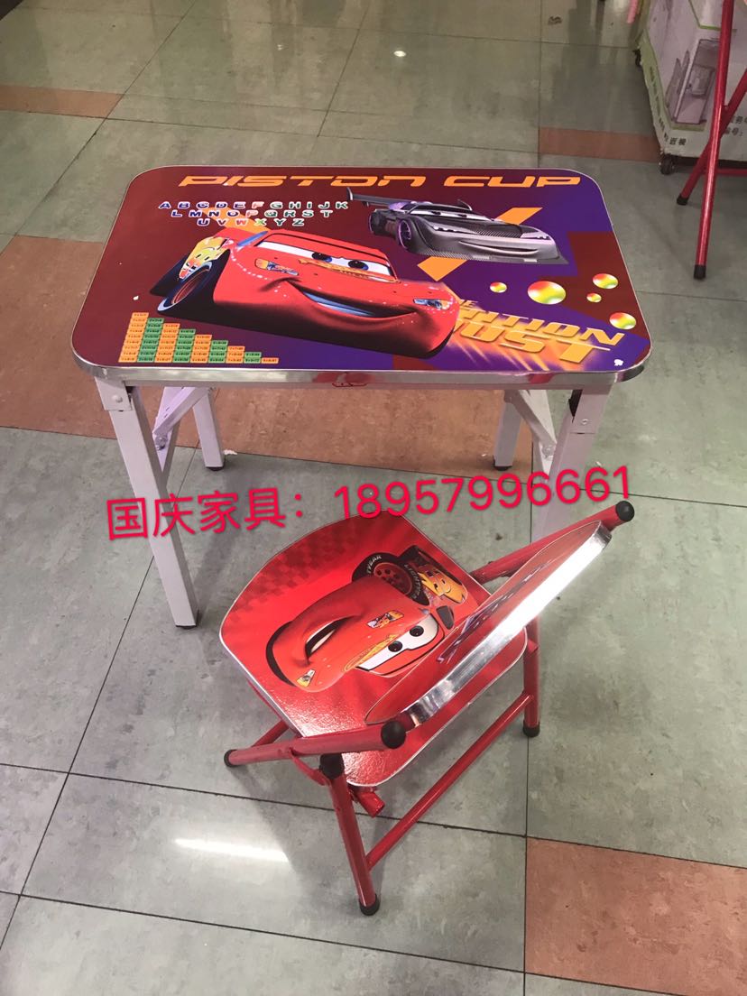 新款弹簧架折叠桌写字桌学习桌儿童餐桌详情2