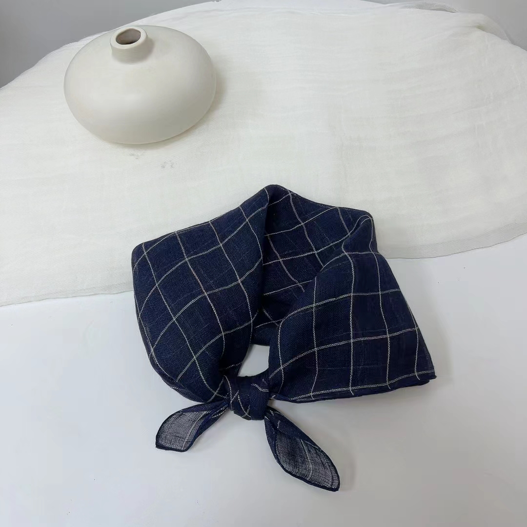 100% linen square towels in stock, cross-border scarf wholesale, e-commerce live streaming supply chain pic 7