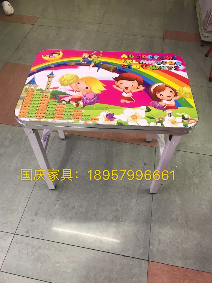 新款弹簧架折叠桌写字桌学习桌儿童餐桌详情5