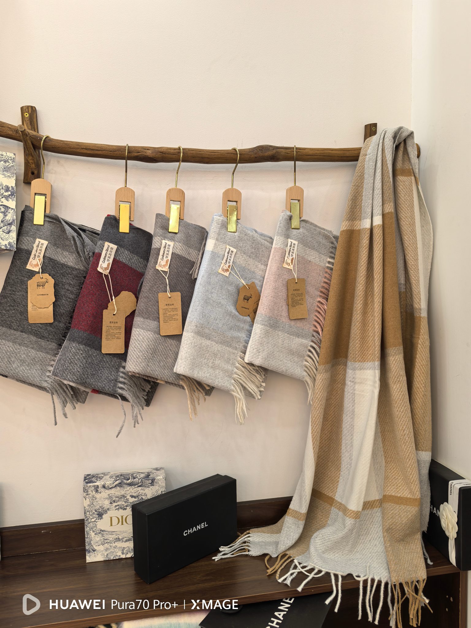 Cross-border scarf wholesale, e-commerce live streaming, supply chain, cash on delivery, wool series, coarse thread, grid, wool grid pic 3