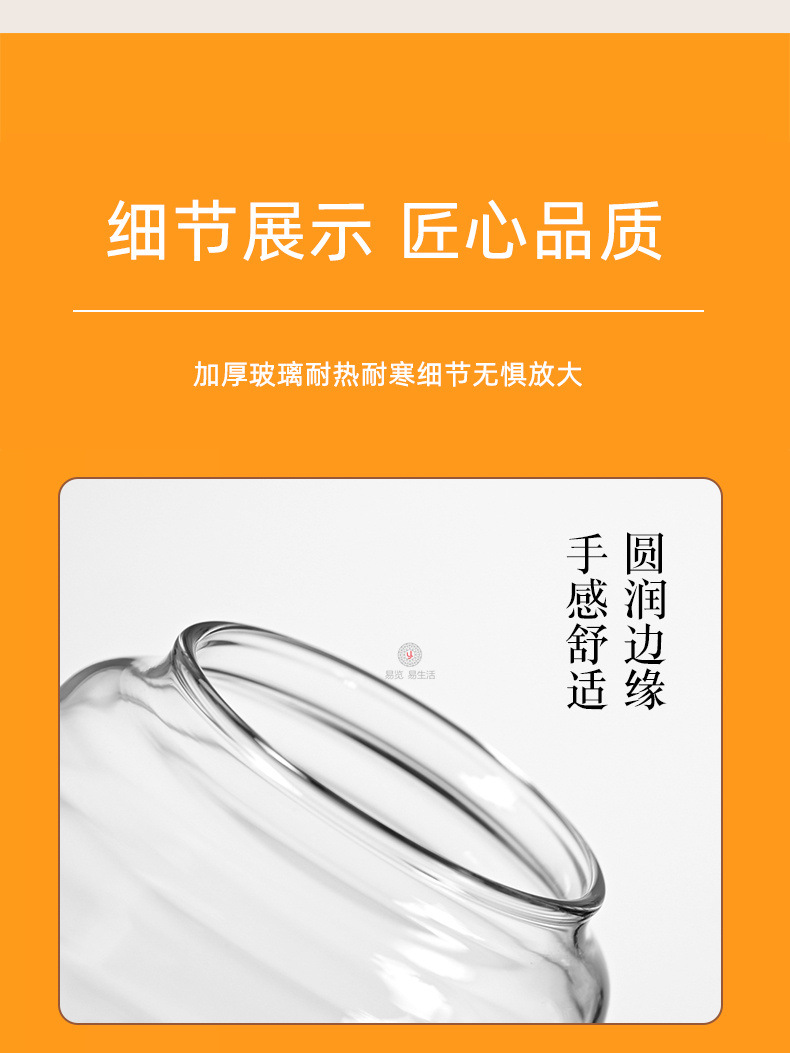 批发高硼硅玻璃蜂蜜罐子搅拌棒家用带盖创意欧式果酱瓶子蜂蜜瓶详情13