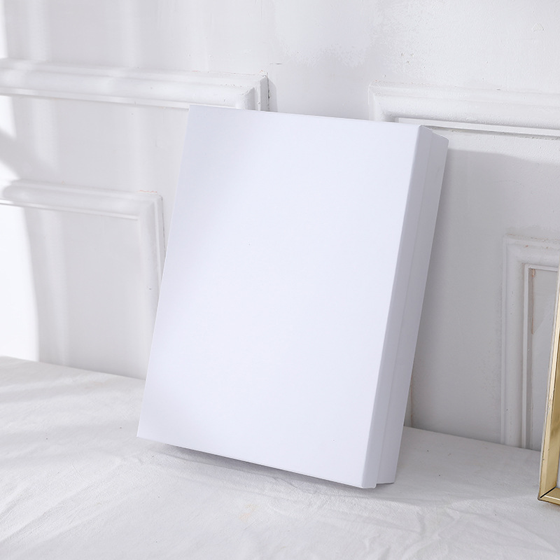 Wholesale of large rectangular, simple and pure white gift boxes with top and bottom covers from the manufacturer pic 9