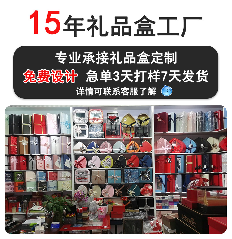 In-stock bow texture gift box, top and bottom cover, lipstick, perfume, necklace, earrings, jewelry packaging box and gift box pic 1