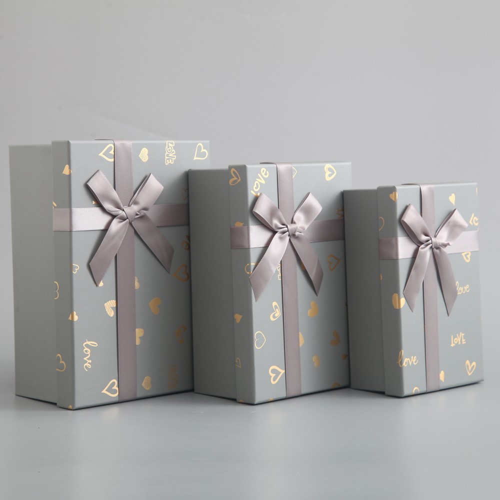 Customized rectangular ribbon bow gift boxes, embossed and pasted packaging boxes, birthday gift boxes and souvenirs pic 9