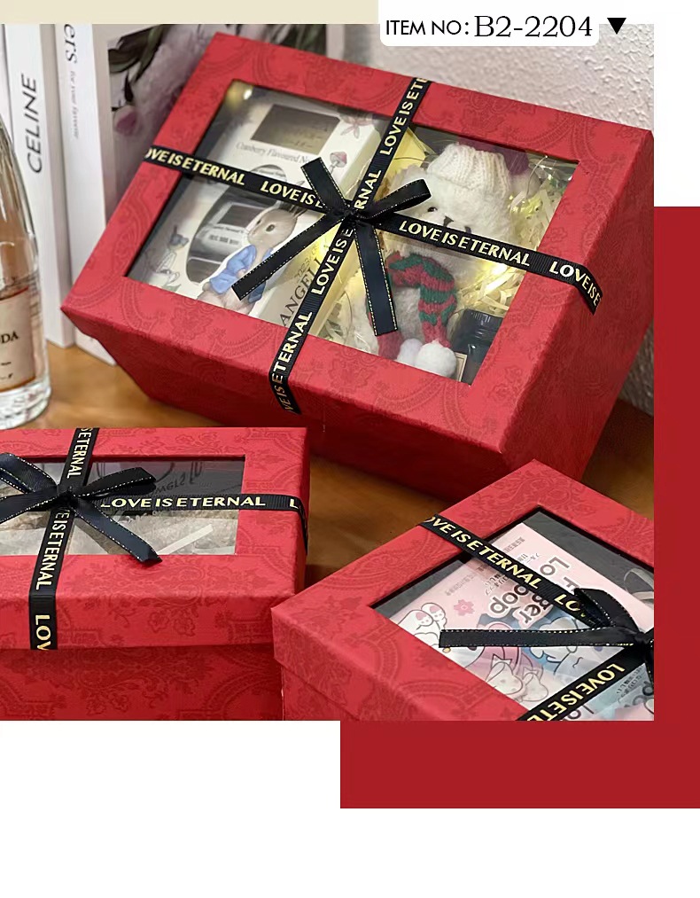 蝴蝶结礼盒女神节日礼品盒活动伴手礼礼物盒创意包装盒空盒现货详情4