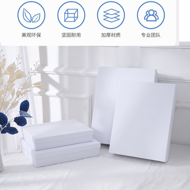 Wholesale of large rectangular, simple and pure white gift boxes with top and bottom covers from the manufacturer pic 5