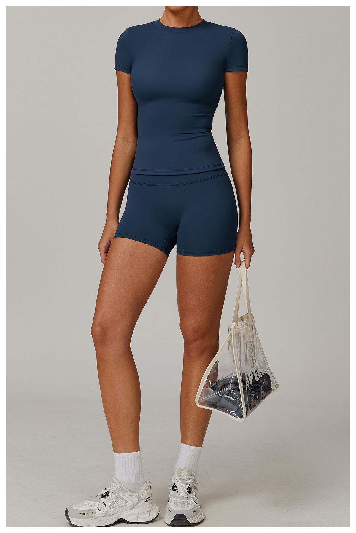 春季t恤速干瑜伽服短袖健身上衣罩衫户外跑步运动短袖女详情33