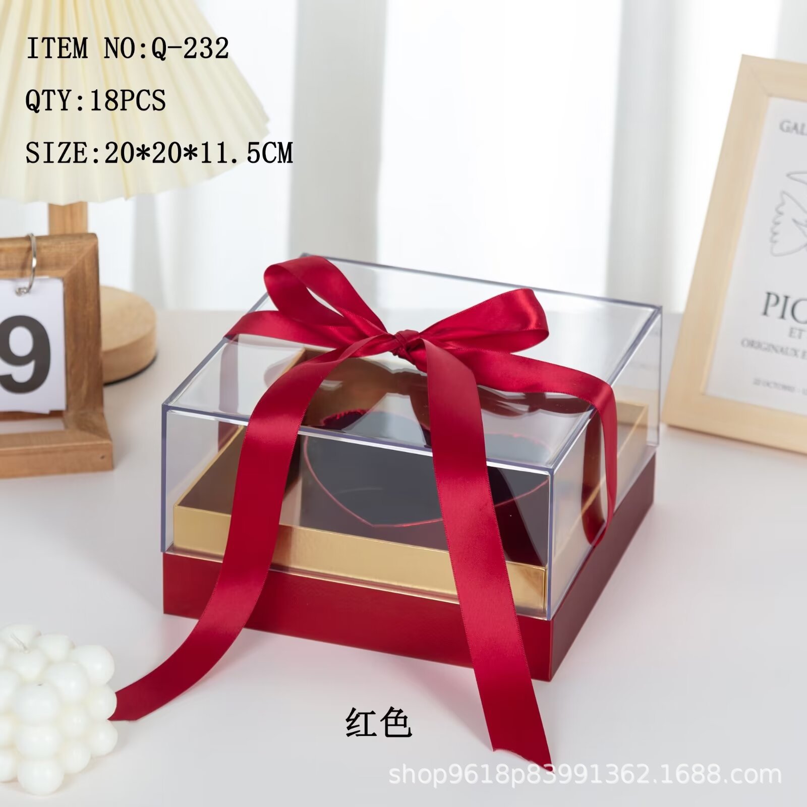 Square acrylic flower gift box, 520 Qixi Festival gift box, preserved flower box, heart box, exquisite pic 11