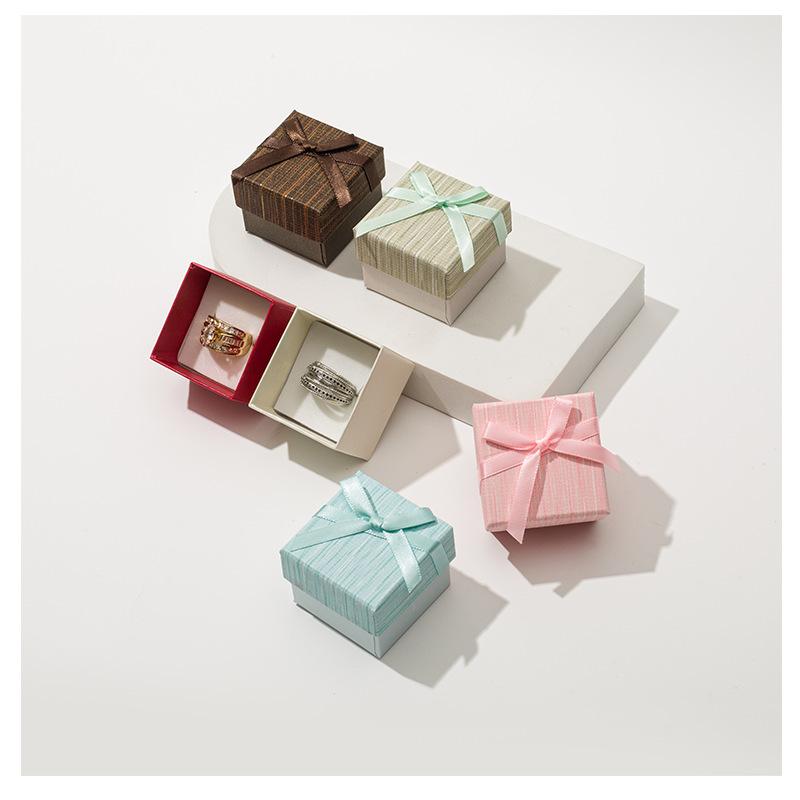 In-stock bow texture gift box, top and bottom cover, lipstick, perfume, necklace, earrings, jewelry packaging box and gift box pic 15