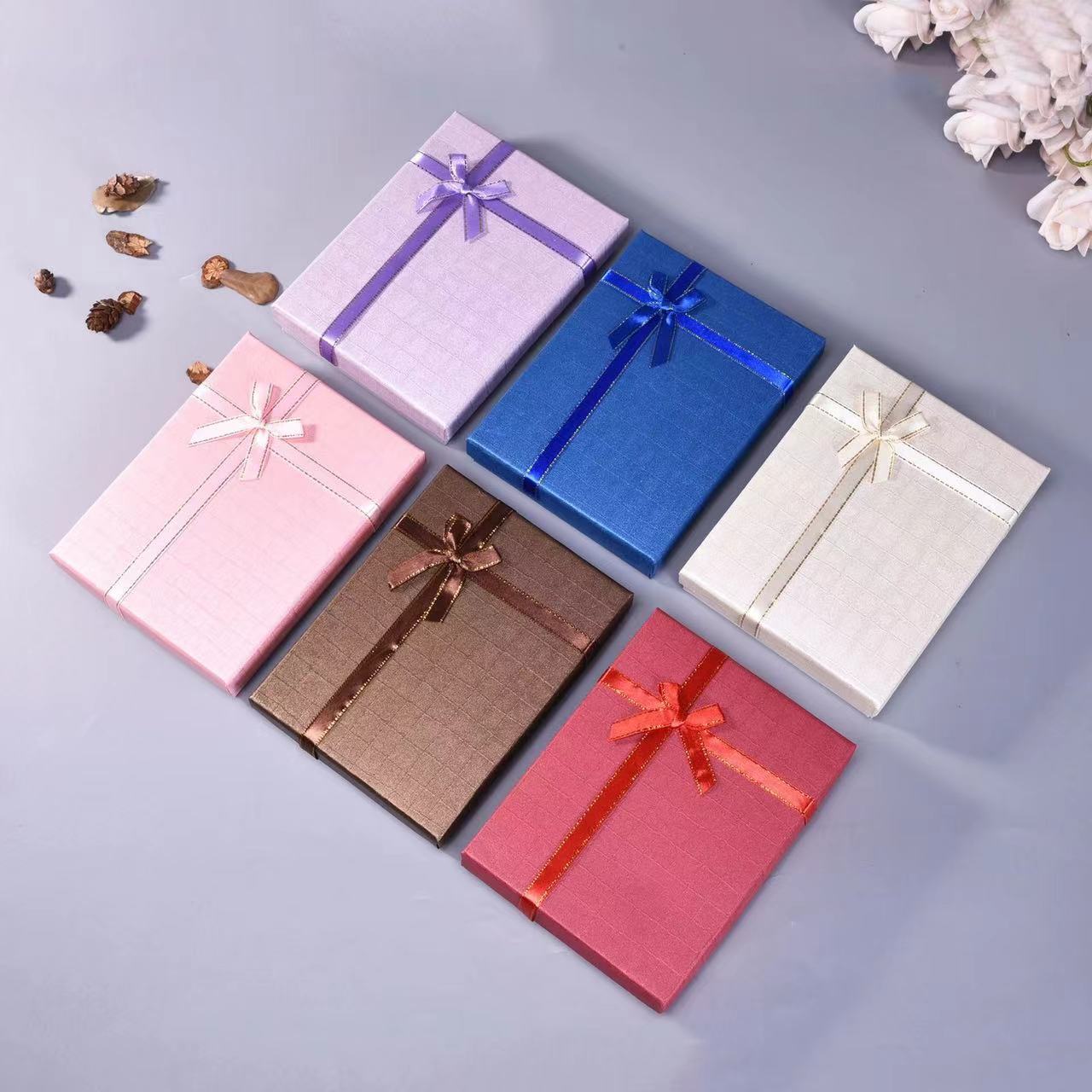 Customized 12*16CM Korean-style bow gift box, top and bottom cover accessories, headwear box, embossed and pasted packaging box pic 15