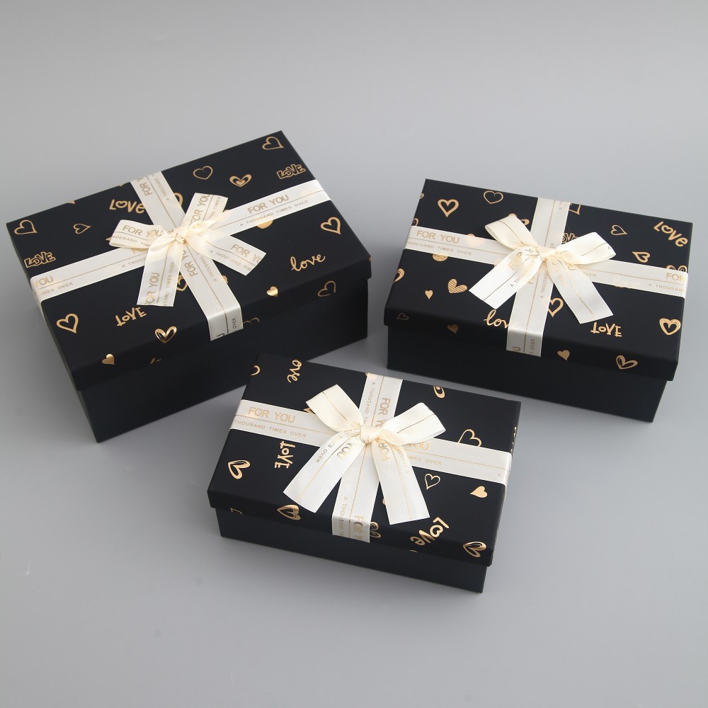 Customized rectangular ribbon bow gift boxes, embossed and pasted packaging boxes, birthday gift boxes and souvenirs pic 8