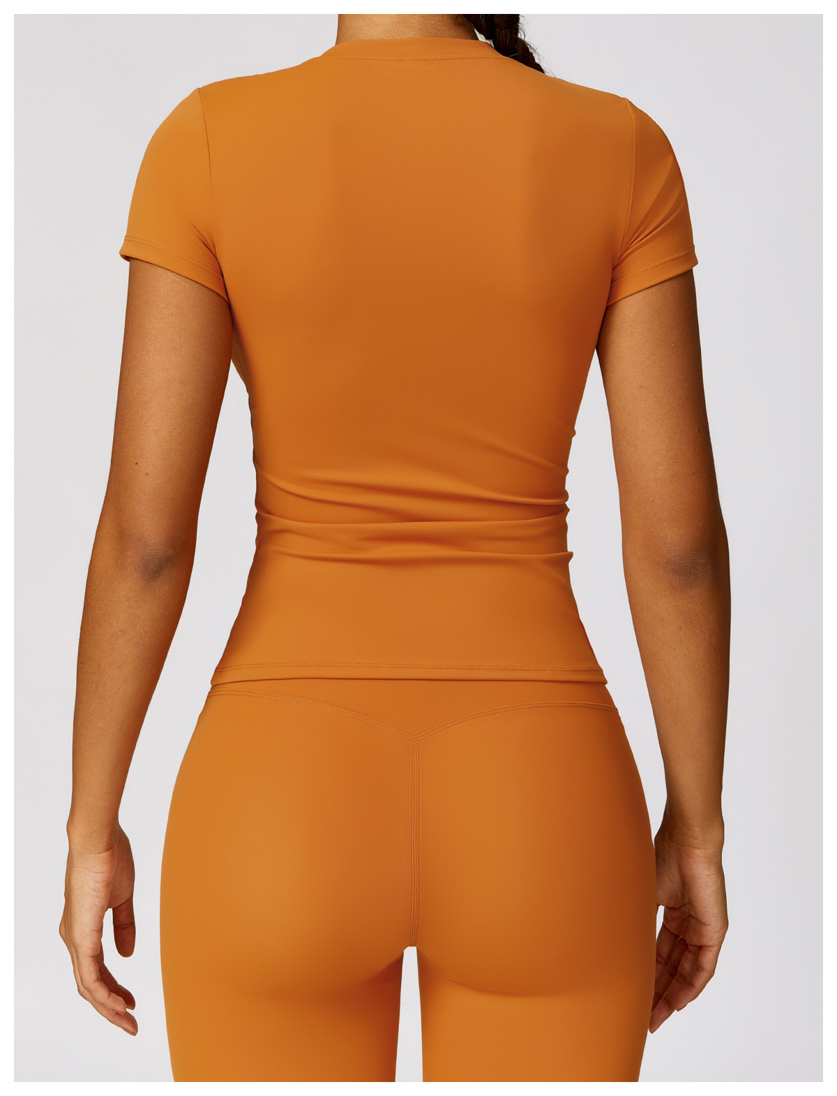 春季t恤速干瑜伽服短袖健身上衣罩衫户外跑步运动短袖女详情47